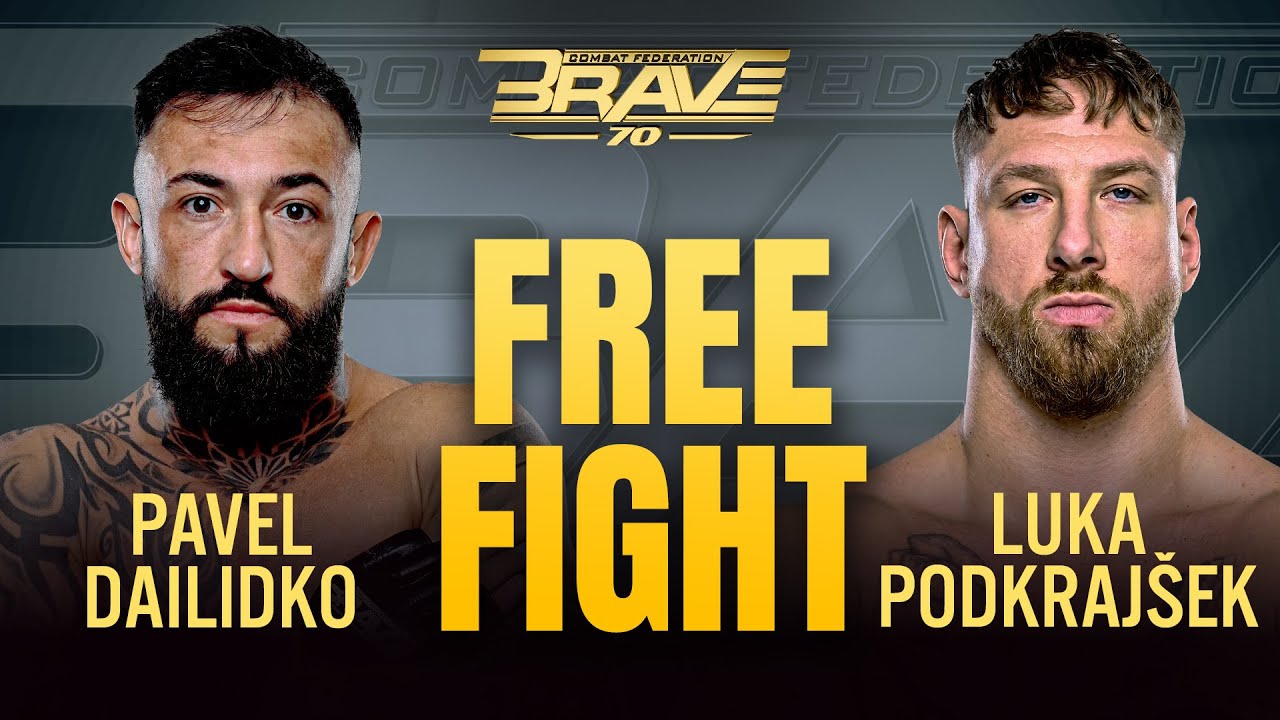 Pavel Dailidko vs Luka Podkrajšek | Free Fight | BRAVE CF 70